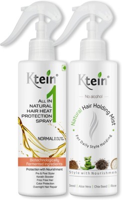 ktein All in 1 Natural Hair Heat Protection Spray with Argan Oil Vitamin E Pro Holding Spray 100ml Hair Spray (200 ml) Hair Spray(200 ml)