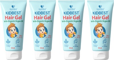 HealthBest Kidbest Hair Gel for 3-13 Years Kids | Each 50ml (Pack of 4) Hair Gel(200 ml)