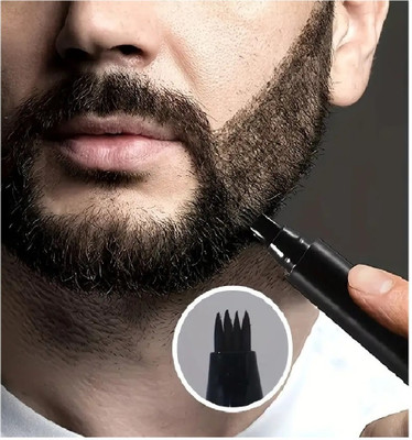 YAWI Black Beard Pencil Filler for Men Best Dual Tip 4 in 1 Beard Cream(2.5 g)