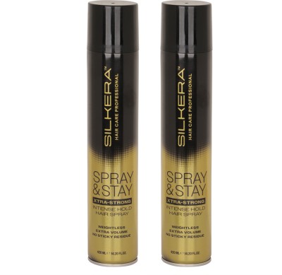 SILKERA Black Hair Spray (Pack of 2) Hair Spray(840 ml)