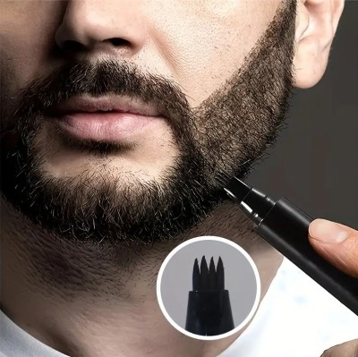 luzimaisa Black Beard Pencil Filler for Men Dual Tip 4 in 1 Beard Cream(2.5 g)