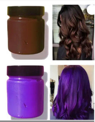 Yuency Combo of Temporary Hair colour wax BROWN & PURPLE Hair Wax Hair Wax Hair Wax Hair Wax(200 g)