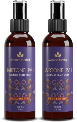 Avimee Herbal Hairtone PV 1 Scalp | DHT Blocker | Saw Palmetto, Methi Extracts | 2*100ml Hair Spray(200 ml)
