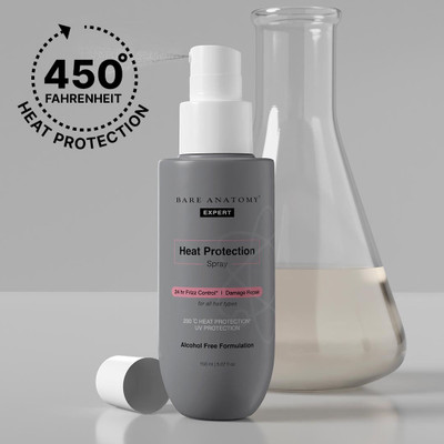BARE ANATOMY Heat Protection Spray | Controls Frizz | Strengthens Hair & Enhances Shine, Hair Spray(150 ml)