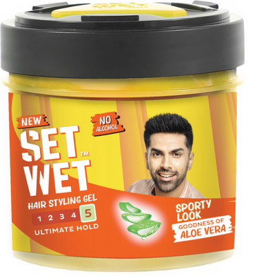 SET WET Styling Hair Gel for Men - Sport Extreme, Extreme Hold & High Shine, No Alcohol Hair Gel(250 g)