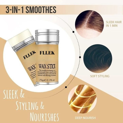 FLLEK Wax Stick Bottle For Hair Setting for men And Women Hair Wax(75 g)