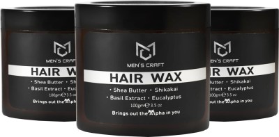 MEN'S CRAFT Hair Wax For Men - Matte Wax for Matte Look & Strong Hold, Instant Extra Hold, Hair Wax(300 g)