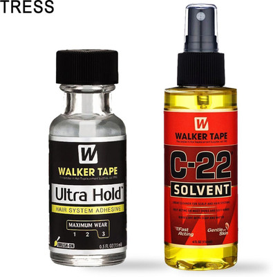 Ultra Hold Pro Glue 15ml + C22 Remover 118ml – Strong Bond & Easy Removal Hair Spray(118 ml)