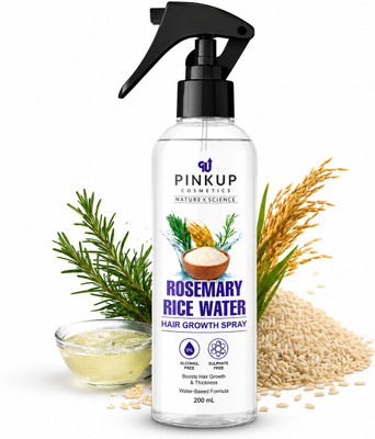 pinkup Rosemary Water Spray for Hair Growth, Thickness & Hairfall Control, 100% Natural Hair Spray(200 ml)