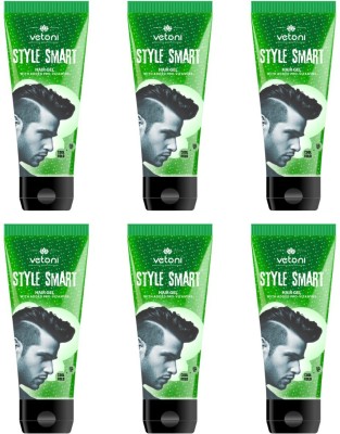 VETONI Men Green Style Smart Pack of 6 Hair Gel(360 ml)