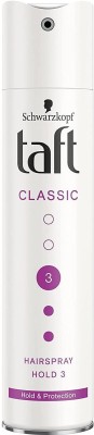 TAFT Classic Hold-3 Hair Spray 250Ml Pack Of 1 V Hair Spray(250 ml)