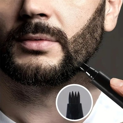 YAWI Perfect Black Beard Pencil Filler for Men Dual Tip 4 in 1 Beard Cream(2.5 g)