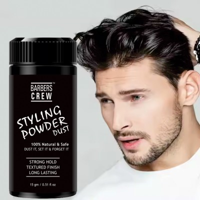 Barbers Crew Volumizing Wax, Strong Hold, Matte Finish - Enhance Volume & Texture Hair Powder Hair Powder(15 g)