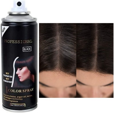 DARYUE MEN AND WOMEN HAIR BLACK USABLE COLOR SPRAY LONG LASTING Hair Spray(125 ml)