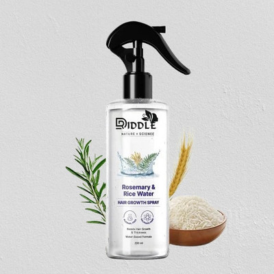 DRIDDLE 0.2Rosemary Water Spray for Hair Growth & Hair Thickness with Rice Water Hair Spray(201 ml)