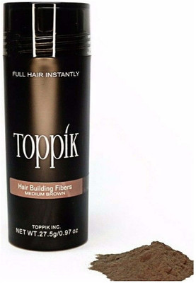 toppik Hair Building Fibers Medium Brown Color For Hair Styling 27.5 gm Hair Powder(27.5 g)