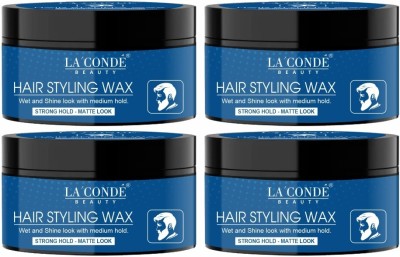 La'Conde Hair Wax Strong Hold for Curly Hair for Wet Look HairStyles Pack of 4 of 50grams Hair Wax(200 g)