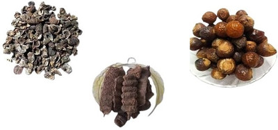 Beautoherb Natural Amla ritha shikakai raw 3 pack(600 g)