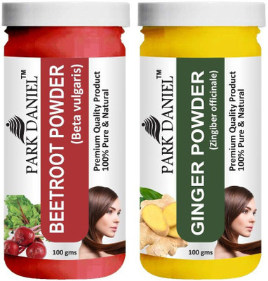 PARK DANIEL Premium Beetroot Powder & Ginger Powder Combo Pack of 2 Jars of 100 gms(200 gms)(200 g)
