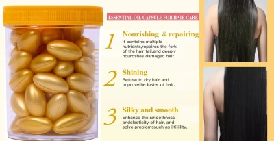 GABBU Vitamin E hair serum capsules for smooth shiny silky straight hair(60 g)