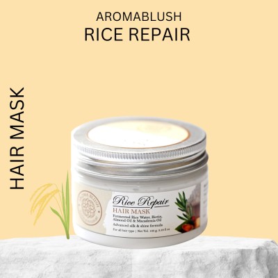 Aroma Blush Rice Repair Hair Mask with Fermented rice water For Deep Repair and Nourishment(150 g)