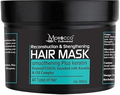 keralooks professional Hair Mask for Smoothing Plus Keratin - 500ml Frizz control for All Hair Types(500 ml)