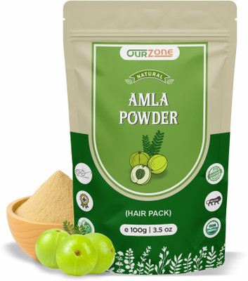 ourZone Amla Powder for Hair Growth & Shine | Indian Gooseberry for Strong Hair(100 g)