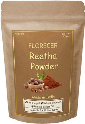 FLORECER Reetha Powder For Hair | Artha | Organic- 100 Grams(100 g)