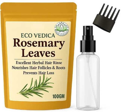 Ecovedica Rosemary Leaves Hair Growth & Hair Fall Control & Spray Bottle ,Food Grade 100g(100 g)