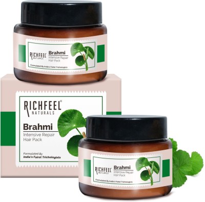 RICHFEEL Brahmi Intensive Repair Hair Pack |Split Ends & Treats Damage 100g(Pack of 2)(200 g)