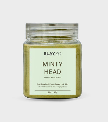 Slayzo Minty Head Plant Based Hair Powder Mix For Dandruff Relief & Refreshed Scalp(100 g)