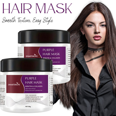 smartdrops Purple Hair Pack | Moisture-Rich Hair Conditioning Mask(200 g)