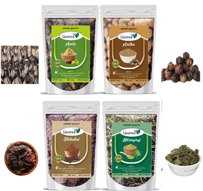 Licerool New Amla arita Shikakai bhringraj raw(400 g)