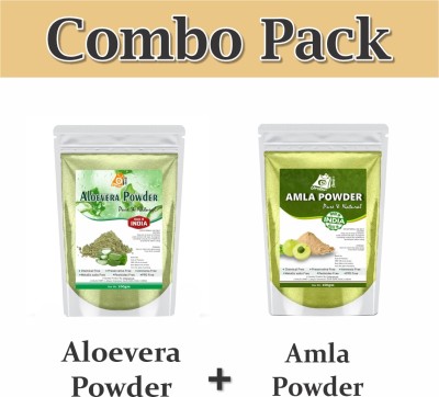 Ordershock Pure Aloevera With Amla Powder Detox,Hair Care,Scalp Health, and Immune Support.(200 g)