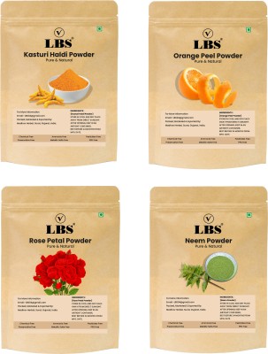 LBS Kasturi Turmeric, Neem Leaf, Orange Peel and Rose Petal Powder(400 g)