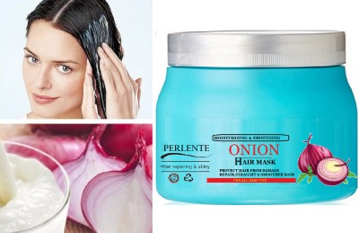 PERLENTE Onion Hair Mask For Dry & Frizzy Hair | Hair Spa Cream |Hair Fall Contro(200 ml)