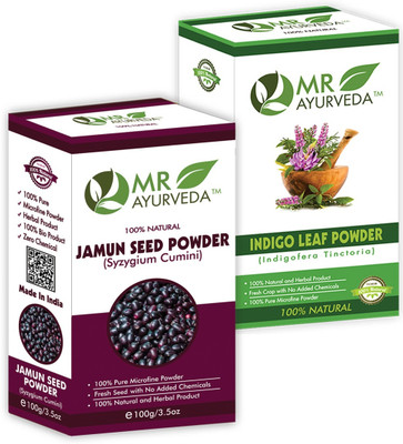 MR Ayurveda Jamun Seed Powder and Indigo Powder - Pack of 2(200 g)