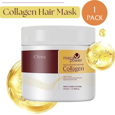 CHIWA Collagen Hair Mask for Salon-Like Finish with Deep Nourishment(100 g)