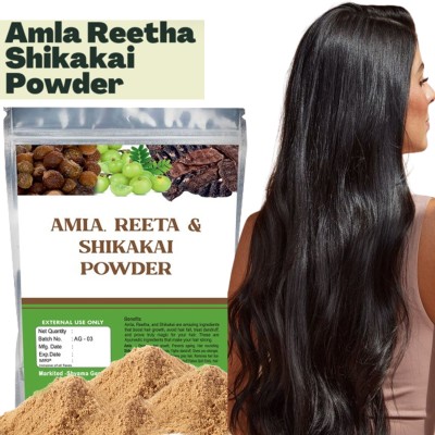 Aktivemusli Amla, Reetha, Shikakai Powder for Hair Pack | Natural Hair Cleanser(100 g)