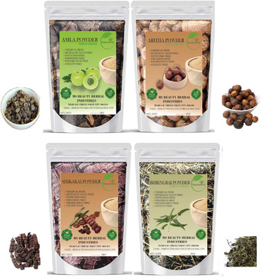 Beautoherb Amla reetha shikakai Bhringraj raw for hair care(400 g)