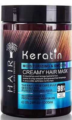 Tmt Keratin Keratin Moisturizing & smooth Creamy Hair Mask 1000ml(1000 ml)
