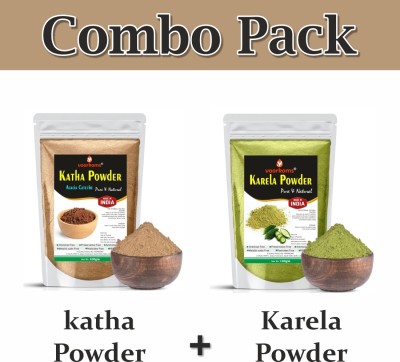 voorkoms Organic Katha Powder With Karela Powder - Supports Blood Sugar Regulation(100 g)