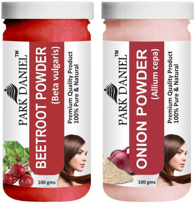 PARK DANIEL Natural Beetroot Powder & Onion Powder Combo Pack of 2 Jars of 100 gms(200 gms)(200 g)