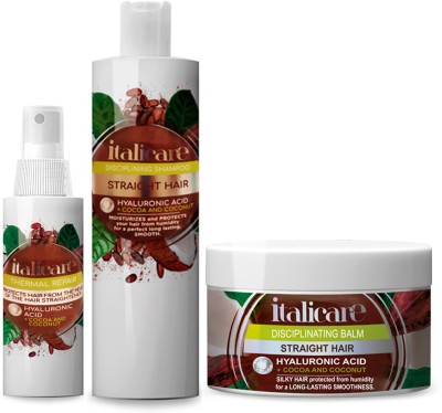 Italicare Disciplining Shampoo Balm Thermal Repair Combo Kit Professional Home Care Kit(300 ml)