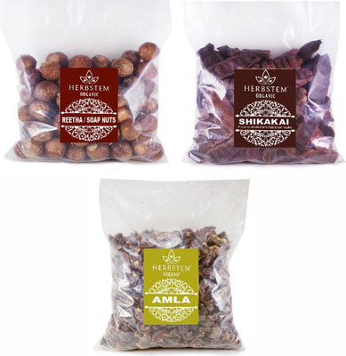 Herbstem Reetha Amla Shikakai (RAW Form) Combo Pack_600g(600 g)