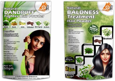 Ordershock Natural Dandruff Fighter & Baldness Treatment Hair Powder For Hair Care Powder(100 g)