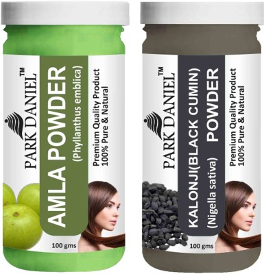 PARK DANIEL Pure & Natural Amla Powder & Kalonji(Black Cumin) Powder Combo Pack of 2 Bottles of 100 gm (200 gm )(200 g)
