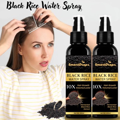 smartdrops Black Rice Water Spray for Natural Volume and Shine (pack of 2)(200 ml)