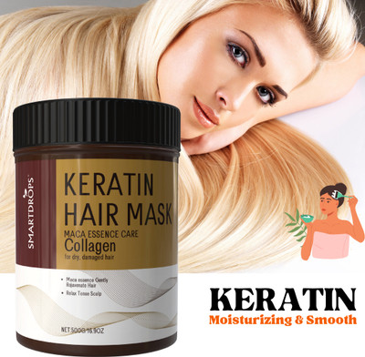 smartdrops Keratin Hair Mask - Strengthening Roots & Restoring Shine to Rough & Dry Hair(500 g)