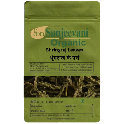 Som Sanjeevani Organic Bhringraj Leaves-50g-Pure-Natural-No Mixing-No Preservative(50 g)
